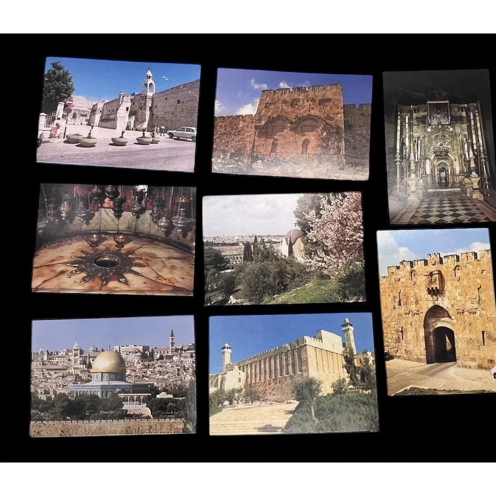 Vintage Postcards Jerusalem Bethlehem‎ Israel Holy Unposted Star Cards Lot of 28